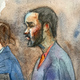 In this courtroom sketch, R&B singer R. Kelly, center, listens in federal court in New York with his attorneys Doug Anton, left, and Steve Greenberg during his arraignment, Aug. 2, 2019 on numerous federal sex abuse charges. Kelly faces federal charges in Chicago as well, where a judge Sept. 4, 2019, set an April 2020 date for trial there to begin.